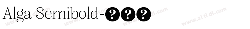 Alga Semibold字体转换